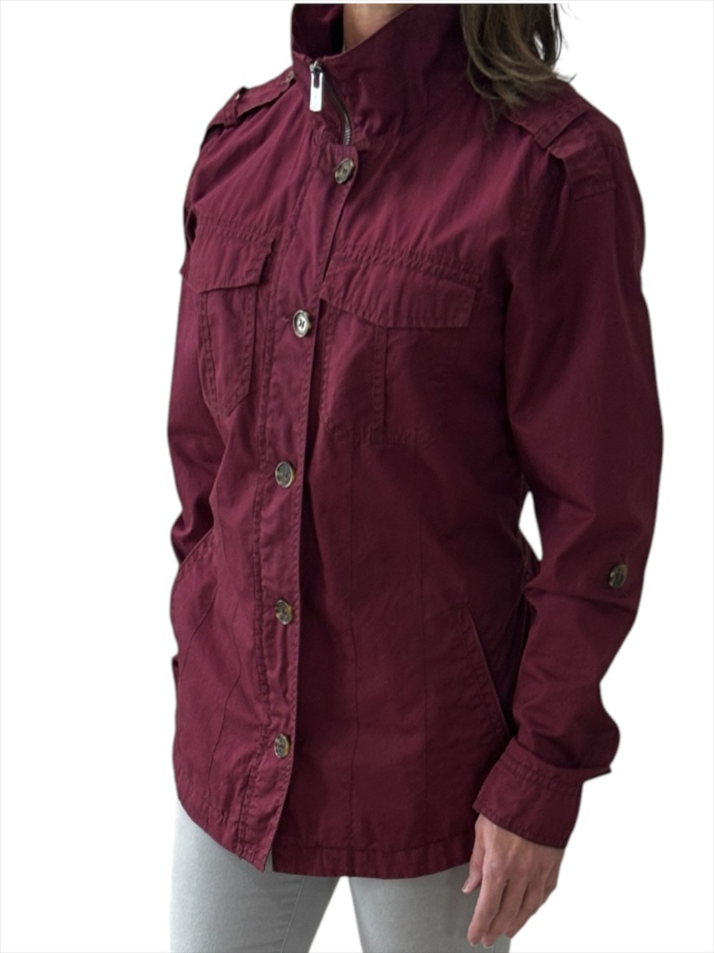 Buffalo David Bitton Utility Jacket - Maroon Size S - Picture 3 of 12